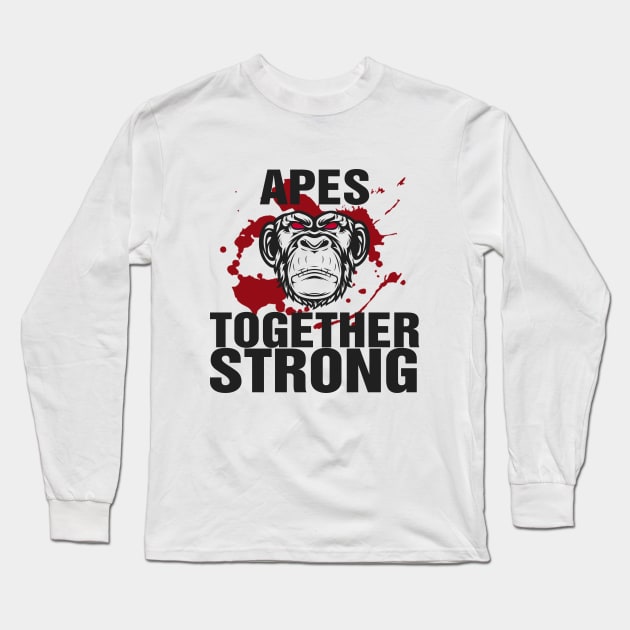 APES TOGETHER STRONG #4 Long Sleeve T-Shirt by RickTurner